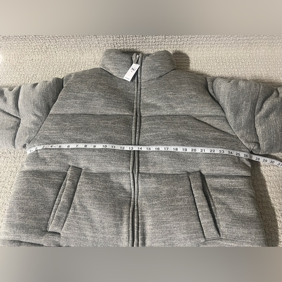 GAP Women's Light Gray Puffer Coat - Picture 5 of 10